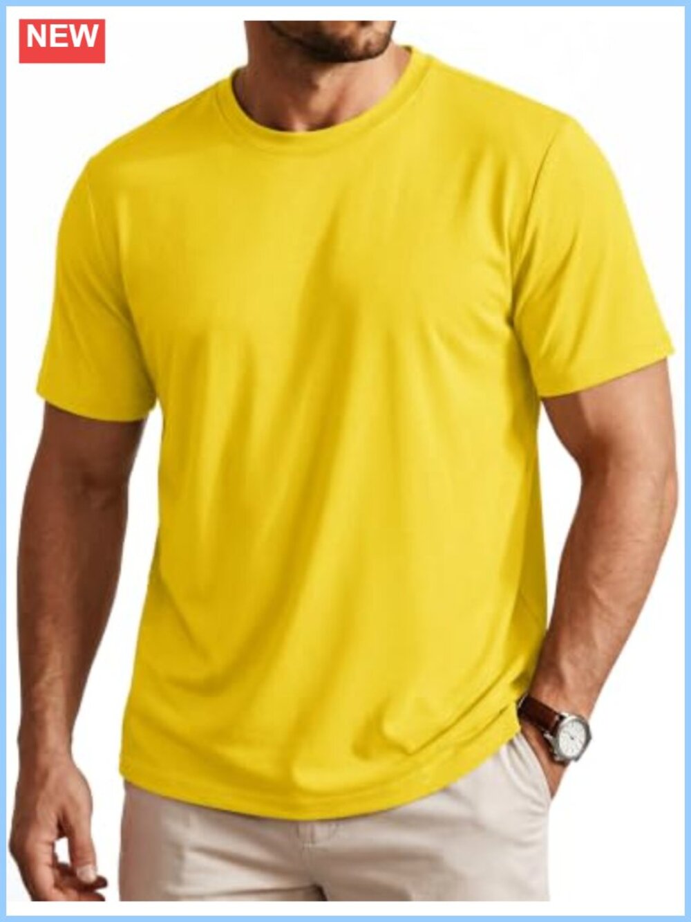 Men's UPF 80+ Cooling T-Shirt Short Sleeve Crew Neck Casual Summer Tee Moisture